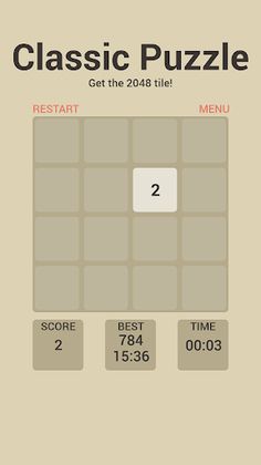 CLASSIC 2048 PUZZLE - Screenshot 3