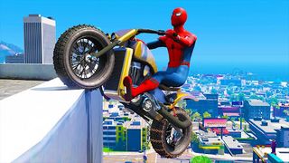 Superhero Tricky Bike Stunt 3D - Screenshot 2