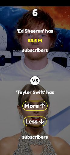 Higher Lower Game: Youtubers - Screenshot 3