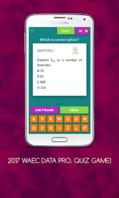 2017 WAEC DATA PRO. QUIZ GAME! - Screenshot 3