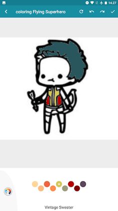 coloring Flying Superhero - Screenshot 4