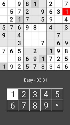 Sudoku RED - Screenshot 1