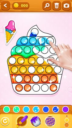 Glitter Pop It Coloring Game - Screenshot 2
