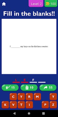 Grammar Fill In The Blanks App - Screenshot 3