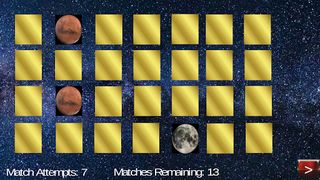 Space Memory Game - Screenshot 2