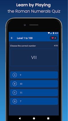 Roman Numerals 1 to 1000: Quiz - Screenshot 2