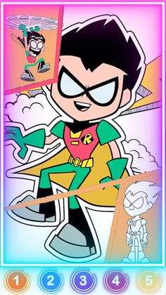Teen Titans Color Puzzle Games - Screenshot 1