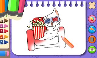 Cute Cat Coloring Pages - Screenshot 2