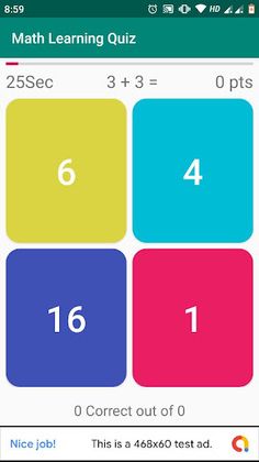 Math Learning Quiz - Screenshot 2