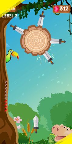 Jungle Knife Hit Adventure - Screenshot 1