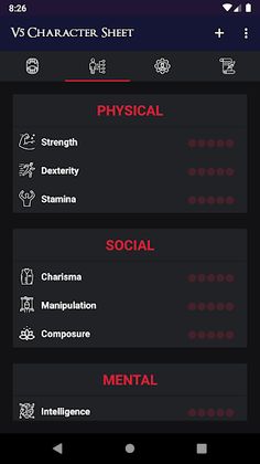 V5 Character Sheet - Screenshot 3