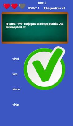 Conjugaciones de Verbos Juego - Screenshot 3