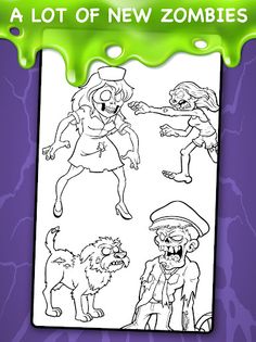 Animated Zombies Coloring Page - Screenshot 3