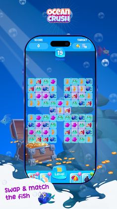 Ocean Crush Game - Match 3 - Screenshot 1
