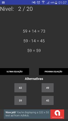 Jogo das Equações - Screenshot 4