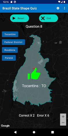 Brazil State Shape Quiz - Screenshot 3