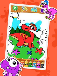 Coloring dinosaurs - Screenshot 1