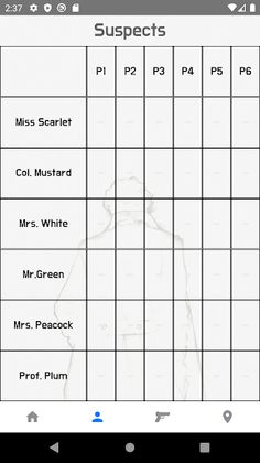 Detective Notes for Cluedo(Clu - Screenshot 1