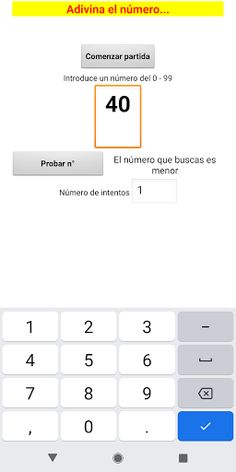 Adivina el número - Screenshot 2