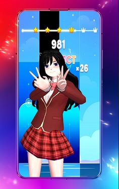 Sakura School Game Piano Tiles - Screenshot 2