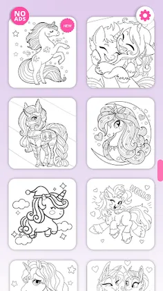 My Little Unicorn Coloring - Screenshot 3