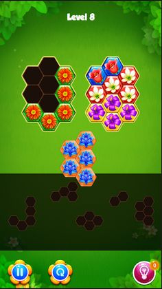 Flower Hexa Puzzle Fever 2018 - Screenshot 1