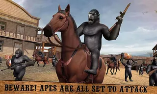 Angry Gorilla Cowboy Survival - Screenshot 1