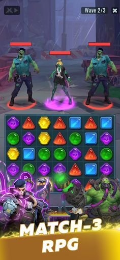 Puzzle Raiders: Zombie Match-3 - Screenshot 3
