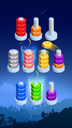 Nuts Bolts Sort - Sort Puzzle - Screenshot 2