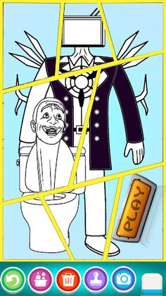 Tvman Skibydy Toilet Colouring - Screenshot 1