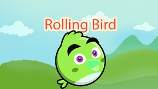 Rolling Bird - Green bird jump - Screenshot 1
