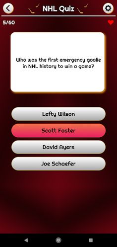 National Hockey League Trivia - Screenshot 3