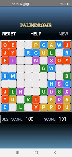 Lines 98 - Palindrome 5 Letter - Screenshot 2