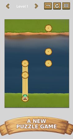 River & Planks - Puzzle Game - Screenshot 1