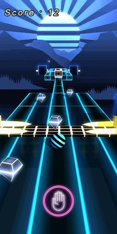 Neon Rolling Ball - Screenshot 1