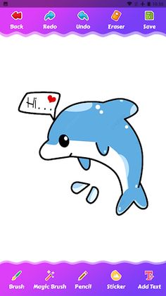 Shark and dolphin coloring - Screenshot 3
