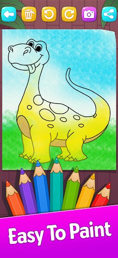 Dino Coloring & Drawing Book - Screenshot 2
