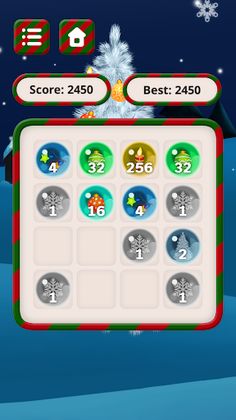 Christmas number merge 2048 - Screenshot 1