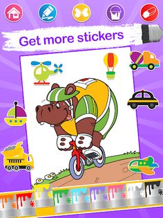 Driving Animals Coloring Pages - Screenshot 2