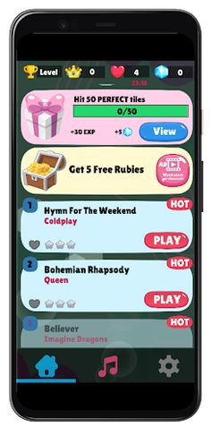 Rock Songs Piano Tiles - Screenshot 2
