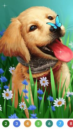 Dog Paint by Number Coloring - Screenshot 3
