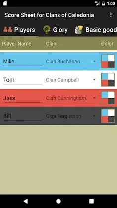Score Sheet for Clans of Caled - Screenshot 1