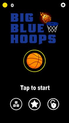 Basketball Big Blue Hoops Tap - Screenshot 1
