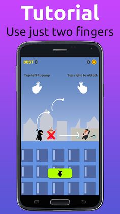 Run and hit ninja game one tap - Screenshot 2