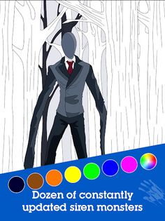 Siren Monster Horror Coloring  - Screenshot 2