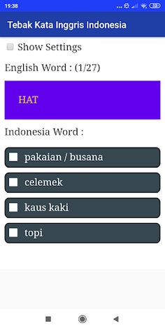 Tebak Kata Inggris Indonesia - Screenshot 1
