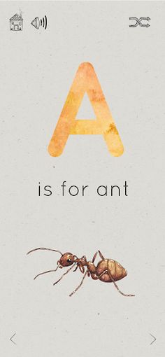 Watercolor ABC Flashcards - Screenshot 2