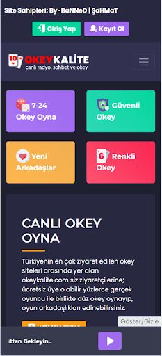 OkeyKalite.Com Okey Oyna - Screenshot 1