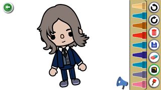 Toca Wednesday Boca Coloring - Screenshot 1