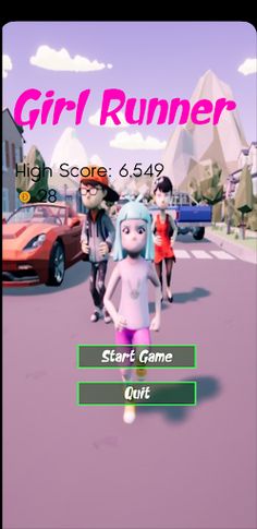 Girl Runner 3D - Running Game - Screenshot 1